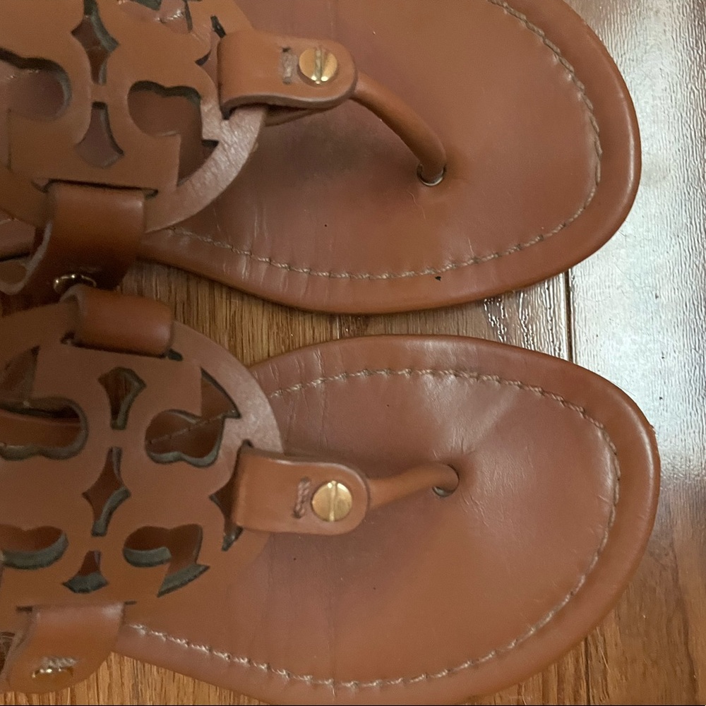 Excellent condition miller sandals tan